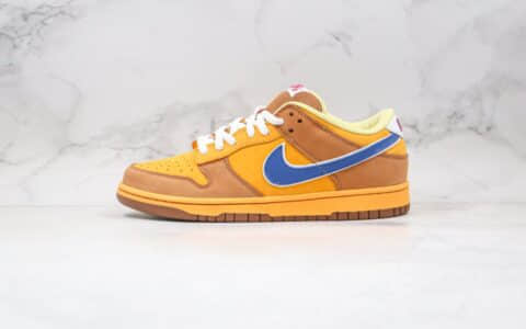 耐克Nike Dunk Low Newcastle Brown Ale纯原版本低帮SB DUNK板鞋纽卡斯尔啤酒黄蓝色内置Zoom气垫 货号：313170-741