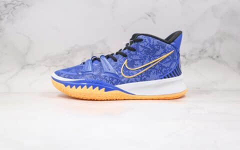 耐克Nike Kyrie 7 Pre Heat Ep纯原版本欧文7代实战篮球鞋蓝橙色内置气垫支持实战 货号：CT4080-400