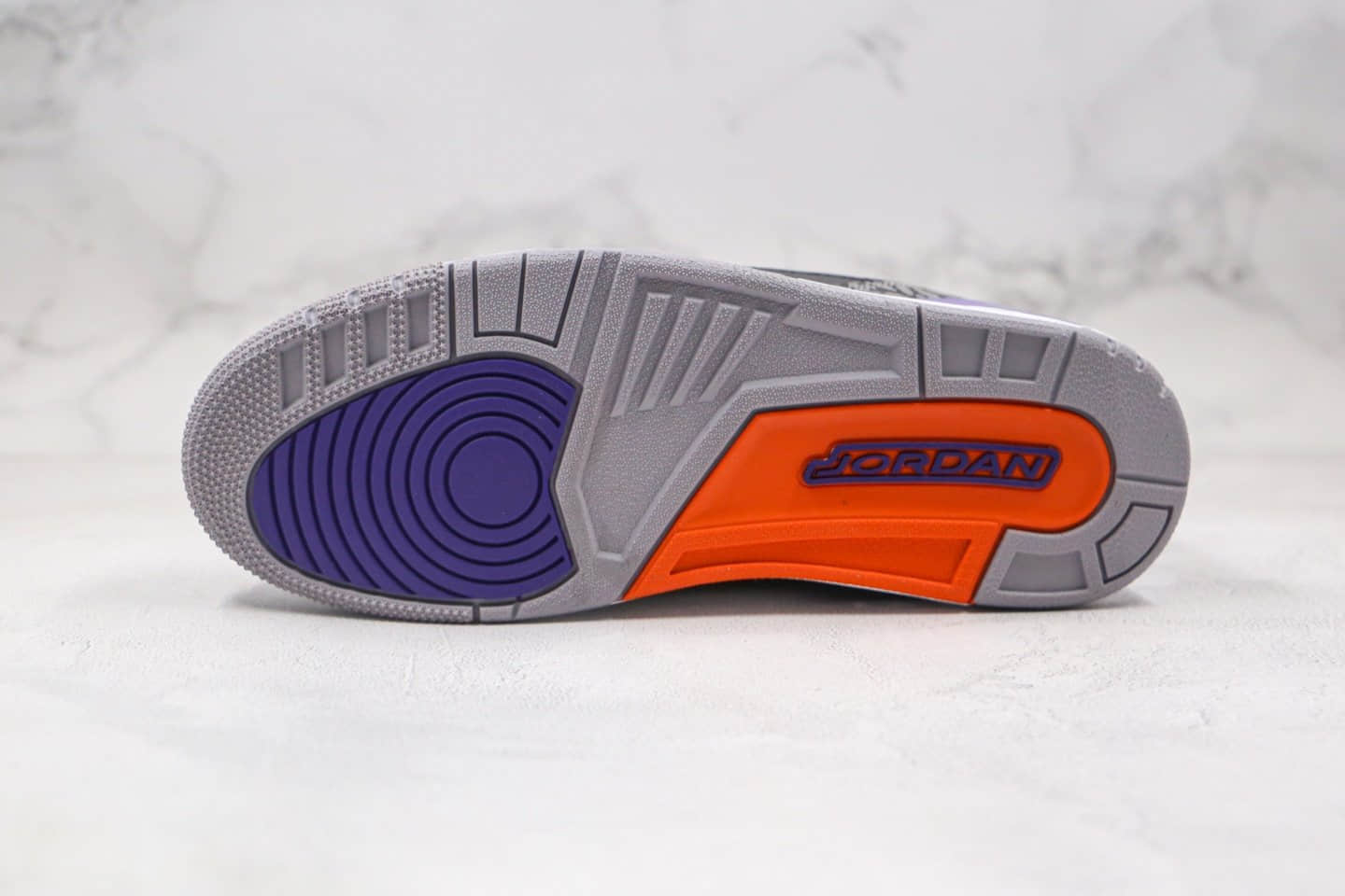 乔丹Air Jordan 3 Retro Black Cement (2018)纯原版本紫水泥AJ3爆裂纹篮球鞋原楦头纸板打造原盒原标 货号：CT8532-050