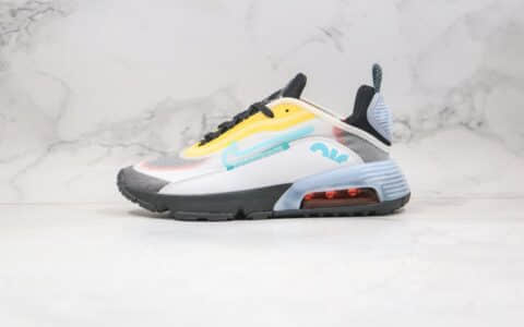 耐克Nike Air Max 2090纯原版本网纱气垫跑鞋白黄蓝色原标原盒 货号：CJ4066-103