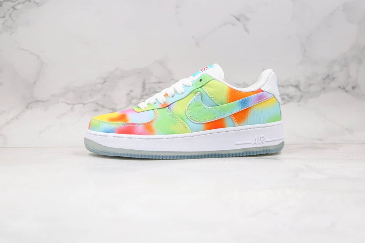 耐克Nike Air Force 1 Represents Chicago纯原版本AF1空军一号彩虹扎染帆布内置气垫 货号：CK0838-100