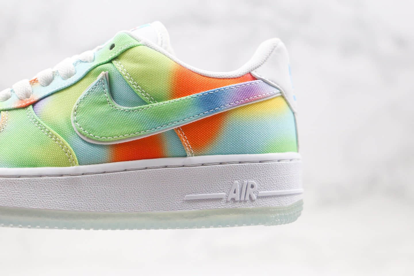 耐克Nike Air Force 1 Represents Chicago纯原版本AF1空军一号彩虹扎染帆布内置气垫 货号：CK0838-100