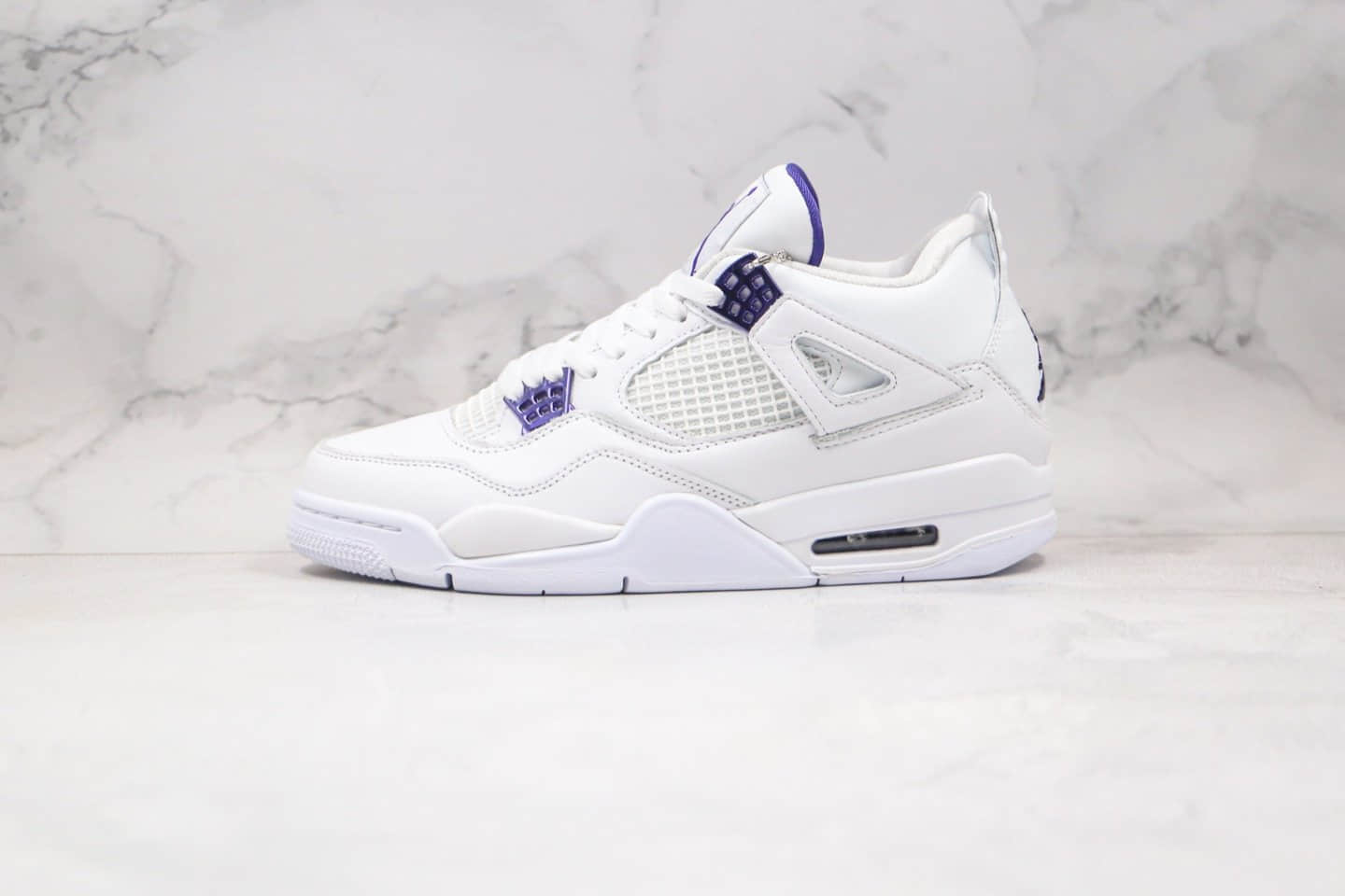 乔丹Air Jordan 4 Retro“Purple Metallic”纯原版本AJ4白紫原楦原档案开发纸版楦型 货号：CT8527-115