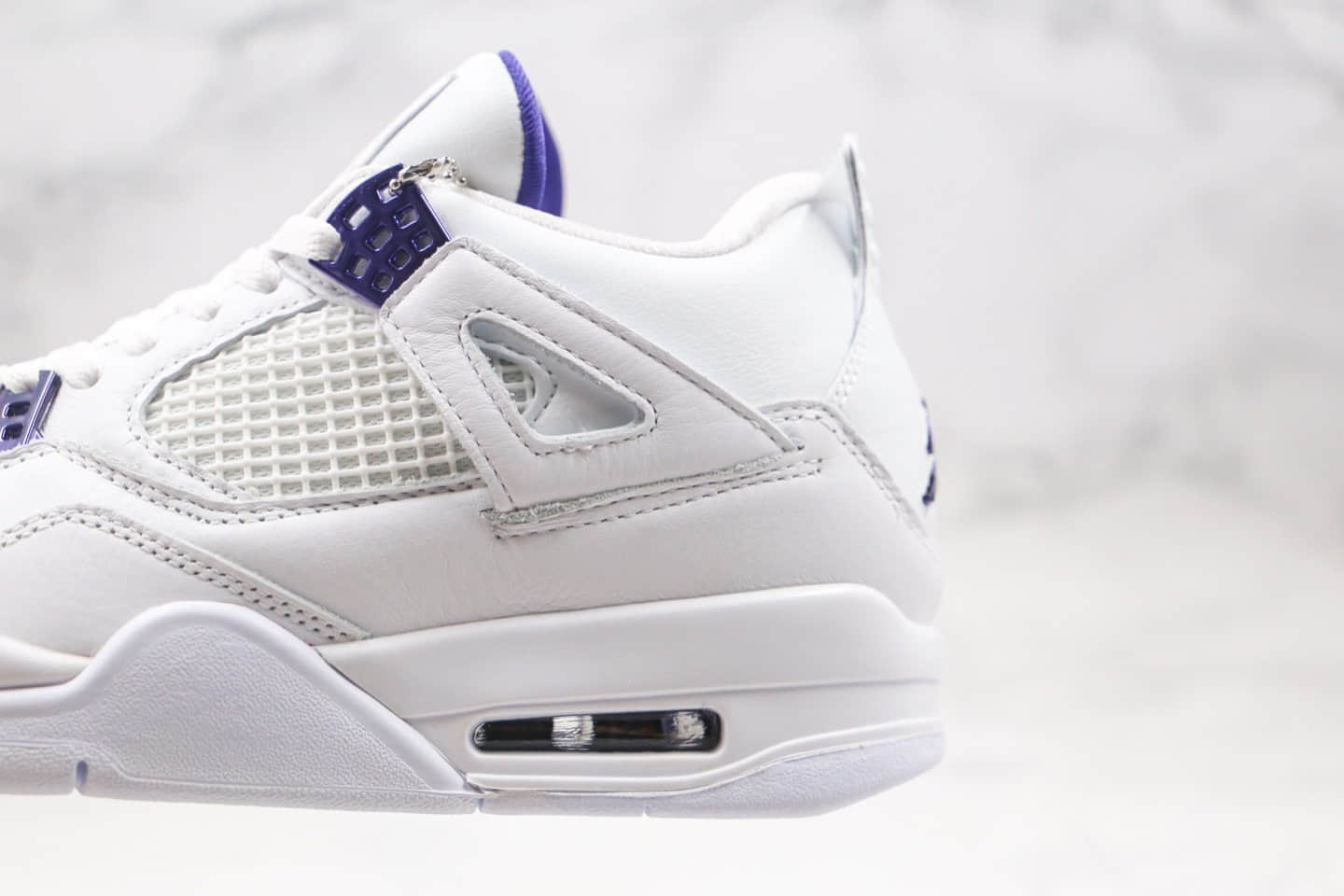 乔丹Air Jordan 4 Retro“Purple Metallic”纯原版本AJ4白紫原楦原档案开发纸版楦型 货号：CT8527-115