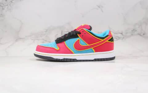 耐克Nike Dunk SB Low Ms.Pacman纯原版本低帮SB板鞋吃豆人小姐蓝粉黄色原楦原纸版开发数据 货号：313170-461