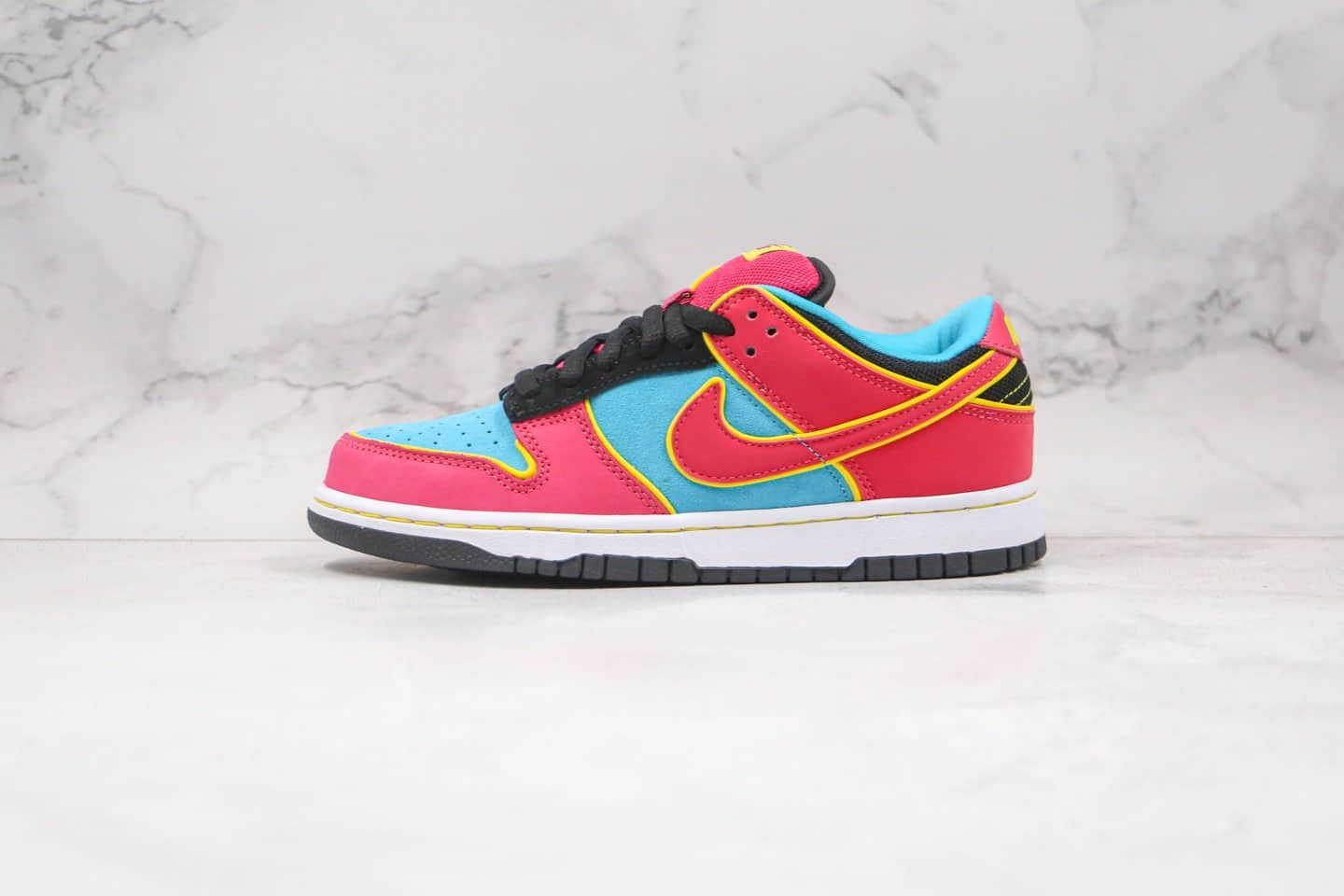 耐克Nike Dunk SB Low Ms.Pacman纯原版本低帮SB板鞋吃豆人小姐蓝粉黄色原楦原纸版开发数据 货号：313170-461