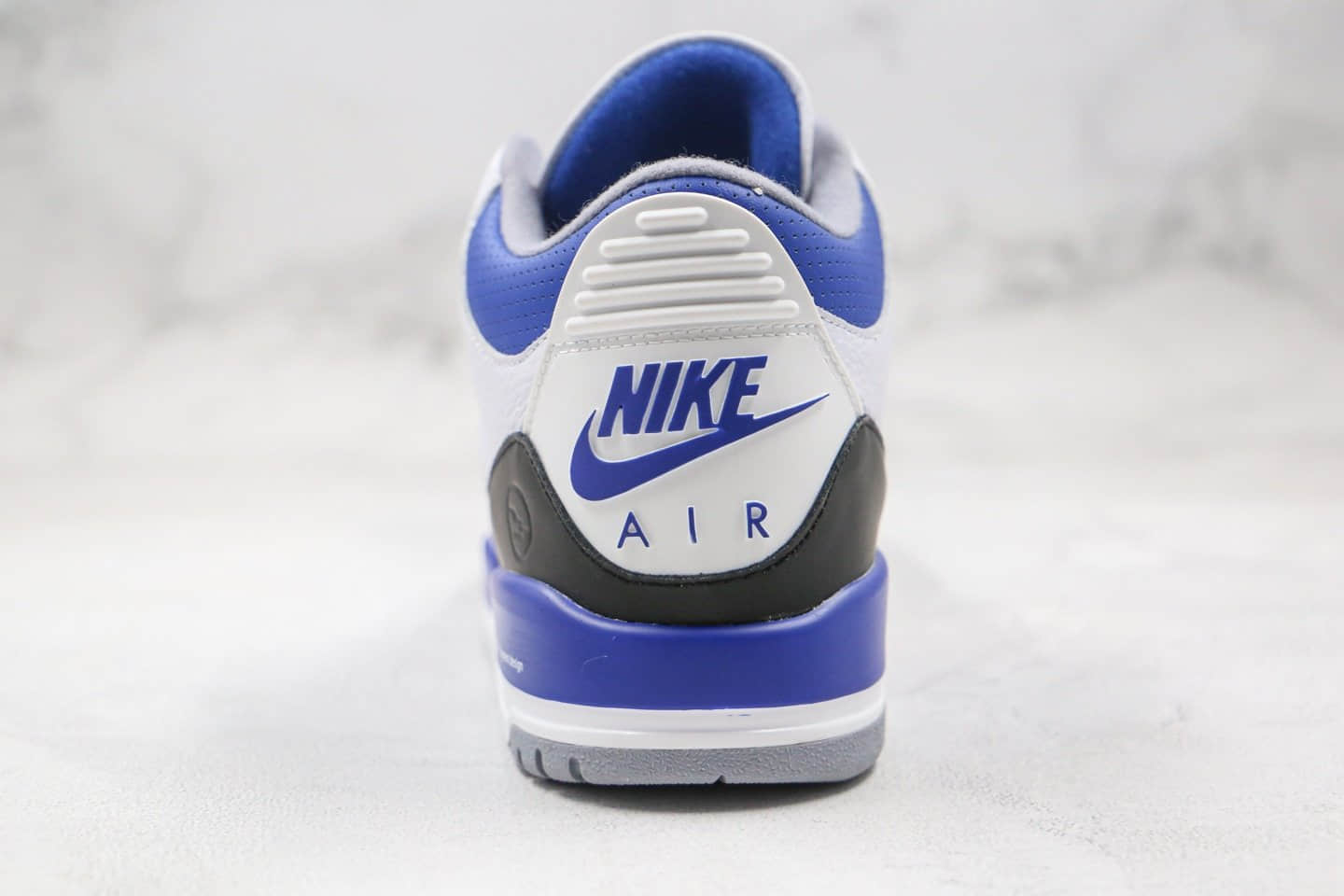 乔丹Fragment x Air Jordan 3 Sample纯原版本藤原浩闪电联名AJ3黑蓝闪电原盒原标 货号：DA3595-111