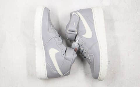 耐克Nike Air Force 1 Mid Wolf Grey纯原版本中帮空军一号灰色板鞋原档案数据开发 货号：315123-033