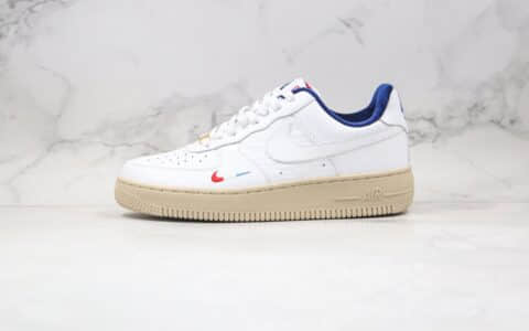 耐克Nike force 1 x KITH联名款纯原版本低帮空军一号白蓝色生较底板鞋内置全掌Sole气垫 货号：CZ7927-100