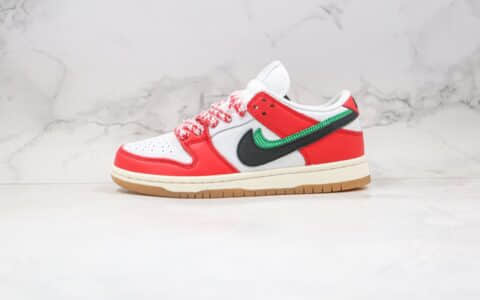 耐克Nike SB Dunk Low Habibi x Frame Skate联名款纯原版本低帮SB DUNK板鞋双钩白红色板鞋内置Zoom气垫原盒原标 货号：CT2550-600