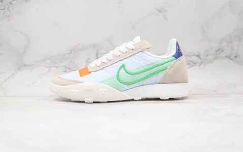 耐克Nike Waffle Racer 2X纯原版本华夫生胶跑鞋二代灰绿色原楦头纸板打造 货号：CK6647-004