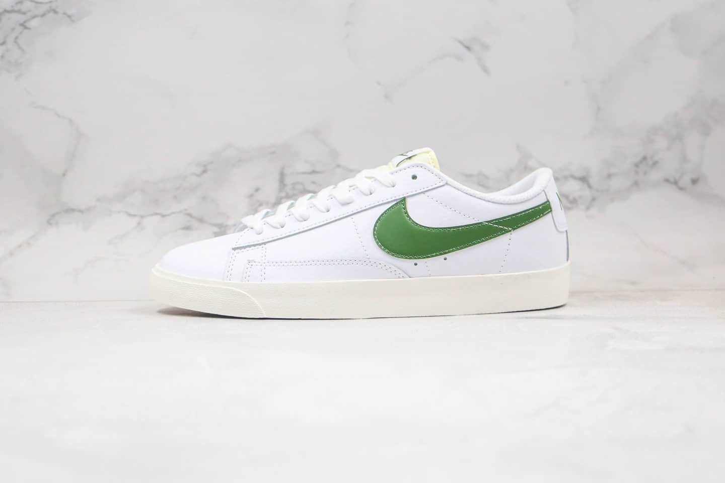 耐克Nike Blazer Low LE纯原版本低帮开拓者王一博同款白绿色原档案数据开发 货号：CI6377-108