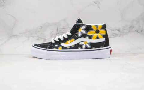 万斯Vans old SKOOL LX公司级版本中帮黑黄色小雏菊安纳海姆硫化板鞋原盒原标