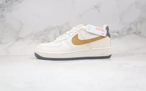 耐克Nike Air Force 1 Low纯原版本低帮空军一号米白绿灰色板鞋内置全掌Sole气垫 货号：318776-601