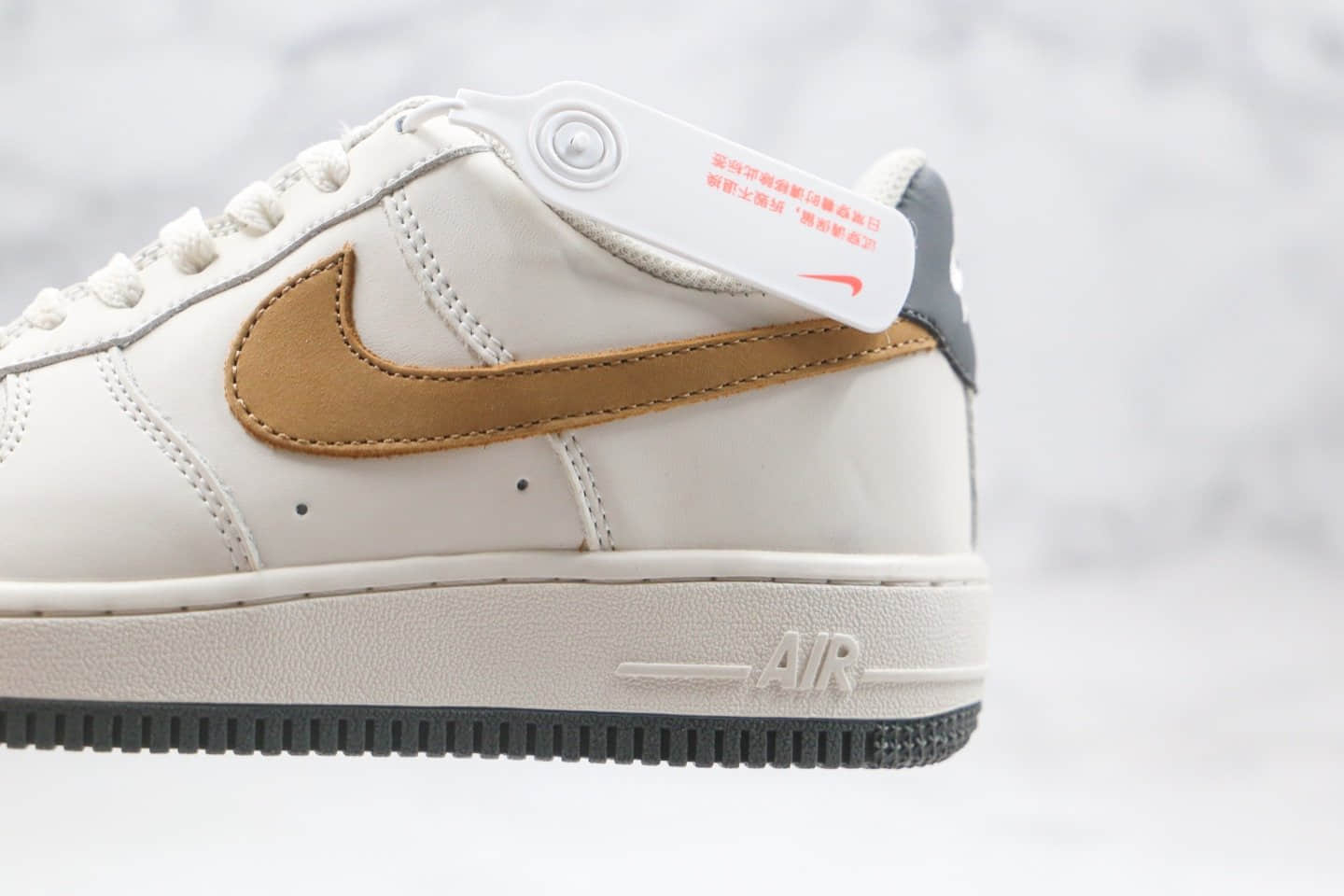 耐克Nike Air Force 1 Low纯原版本低帮空军一号米白绿灰色板鞋内置全掌Sole气垫 货号：318776-601