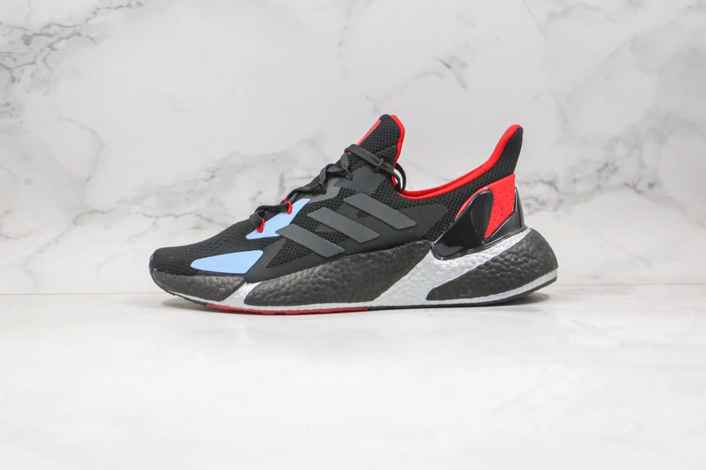 阿迪达斯Adidas Boost X9000L4纯原版本爆米花跑鞋X9000L4黑银蓝色原鞋开模一比一打造 货号：FY0778