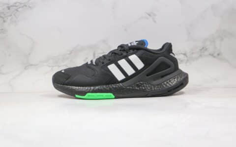 阿迪达斯Adidas Originals 2020 Day Jogger Boost 2020纯原版本三叶草夜行者二代黑白绿色爆米花跑鞋原盒原标 货号：FW3020