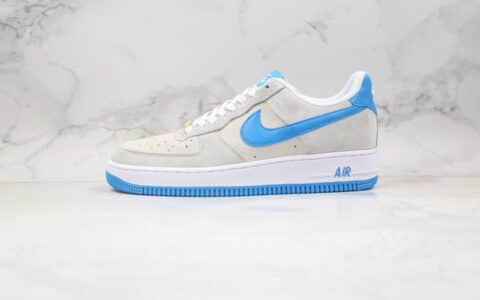 耐克Nike Air Force1 07 Low纯原版本低帮空军一号灰蓝色板鞋内置全掌Sole气垫 货号：CN0844-001