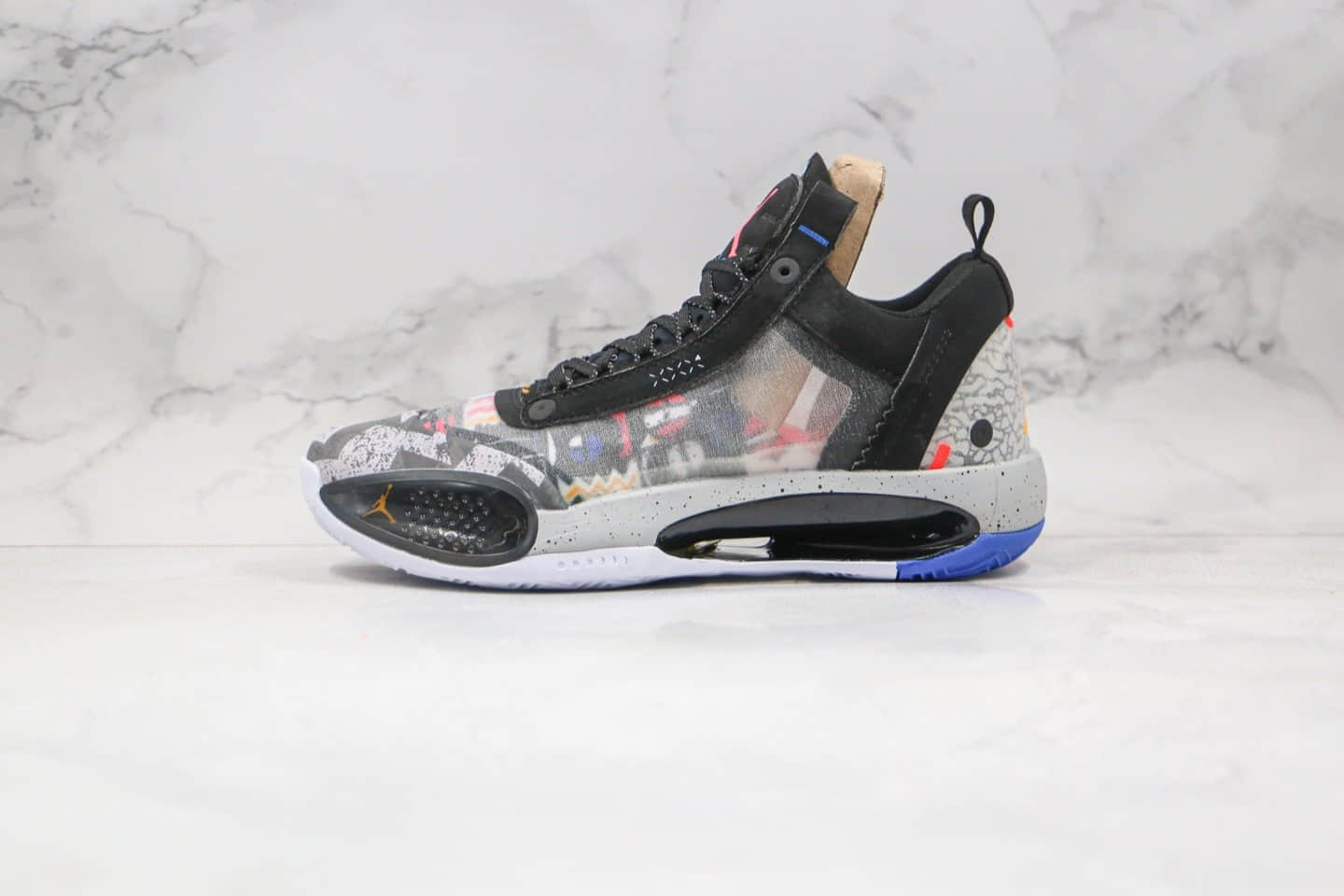 乔丹Air Jordan XXXIV Low Guo PF纯原版本未来概念轻量款篮球鞋AJ34黑灰色内置Zoom气垫 货号：CX7746-008