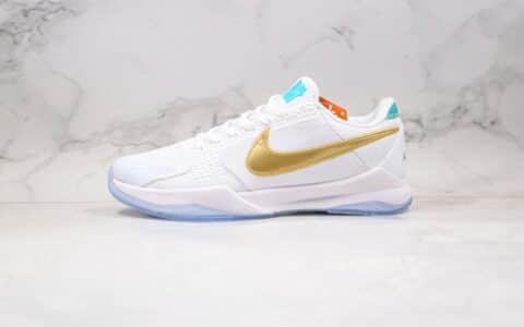 耐克Nike Kobe 5 Protro What If x UNDEFEATED联名款纯原版本科比5代白金色篮球鞋原盒原标 货号：DB4796-100