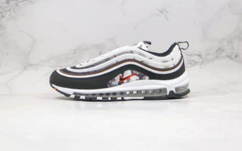 耐克Nike Air Max 97纯原版本子弹气垫鞋Max97黑迷彩格子原楦头纸板打造 货号：DB2017-100