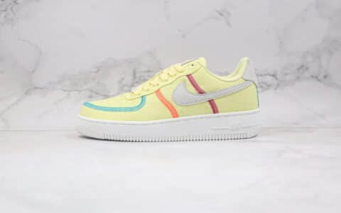 耐克Nike Air Force 1 Low Life Lime纯原版本低帮空军一号帆布板鞋黄色内置全掌Sole气垫 货号：CK6572-700