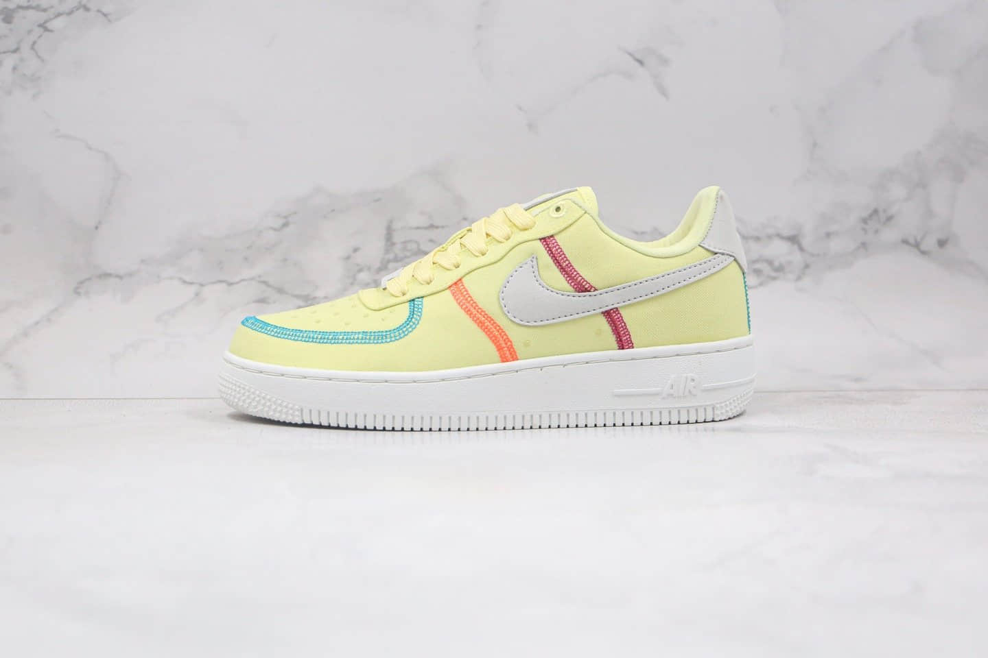 耐克Nike Air Force 1 Low Life Lime纯原版本低帮空军一号帆布板鞋黄色内置全掌Sole气垫 货号：CK6572-700