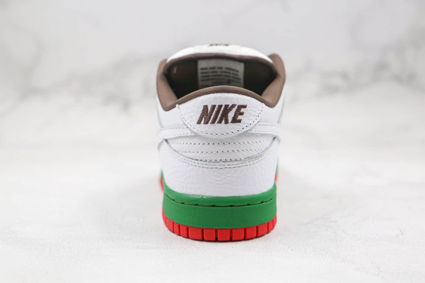 耐克Nike Dunk Low Pro SB CALI纯原版本低帮SB DUNK加州元年限定白棕红绿色板鞋内置后跟Zoom气垫 货号：304292-211