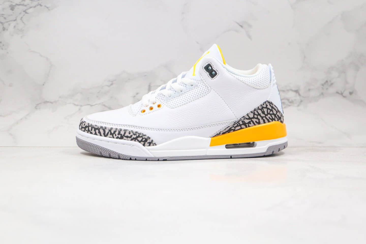 乔丹Air Jordan 3 WMNS Laser Orange纯原版本白黄色爆裂纹AJ3篮球鞋正确后跟定型 货号：CK9246-108