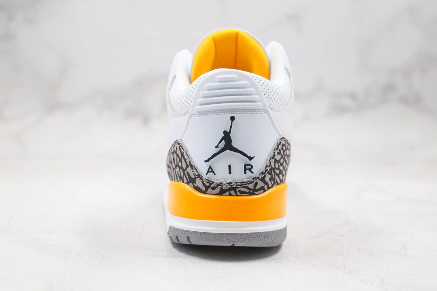 乔丹Air Jordan 3 WMNS Laser Orange纯原版本白黄色爆裂纹AJ3篮球鞋正确后跟定型 货号：CK9246-108