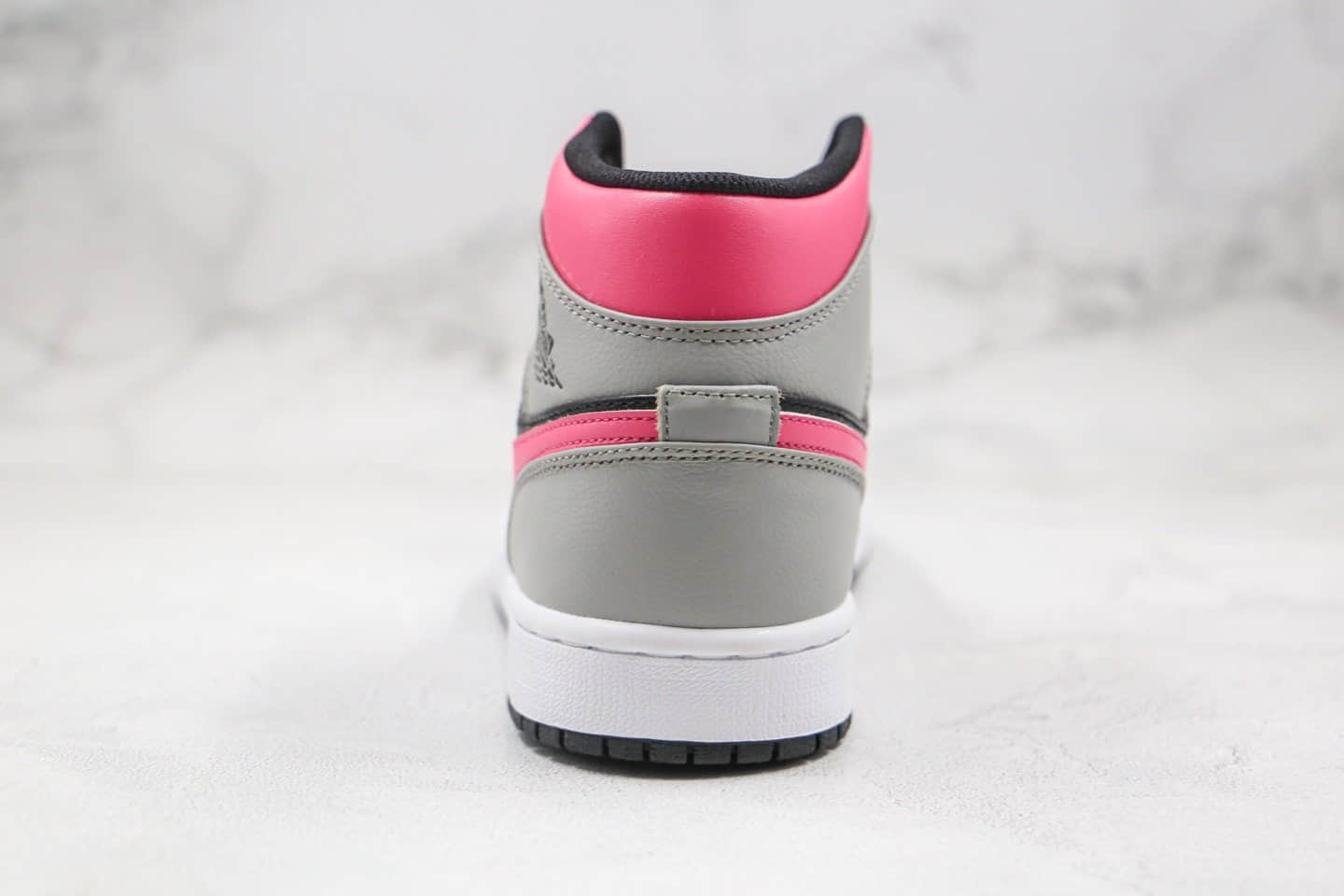 乔丹Air Jordan 1 Mid Pink Shadow纯原版本中帮AJ1黑灰粉色篮球鞋原档案数据开发 货号：554724-059