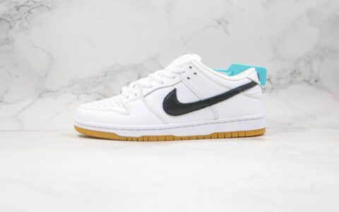 耐克Nike SB Dunk Low Pro ISO纯原版本低帮SB DUNK生胶白黑色板鞋内置后跟Zoom气垫 货号：CD2563-100