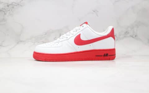 耐克Nike Air Force 1'07纯原版本低帮空军一号大学红配色板鞋原楦头纸板打造 货号：AO6820-800