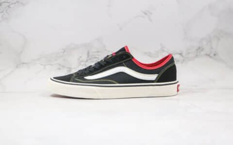 万斯Vans Style 36公司级版本低帮运动冲浪系列红色鞋口低帮帆布鞋原楦头纸板打造