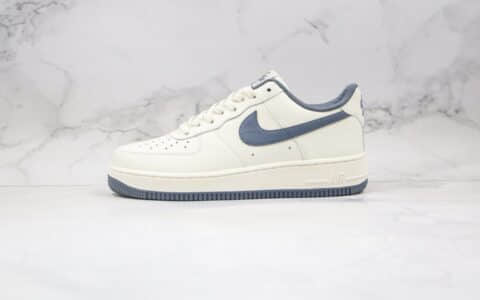 耐克Nike Air Force 1 07纯原版本低帮空军一号米白蓝色板鞋内置全掌Sole气垫 货号：CT7875-994