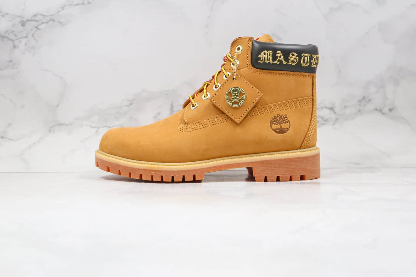 天伯伦Timberland x Mastermind Japan联名款纯原版本高帮添柏岚MMJ2代小麦色拉链款工装靴中山原代工厂出货