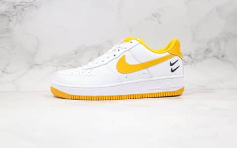 耐克Nike Air Force 1 07纯原版本低帮空军一号黄白色拼接板鞋内置全掌气垫原盒原标 货号：DH2947-100