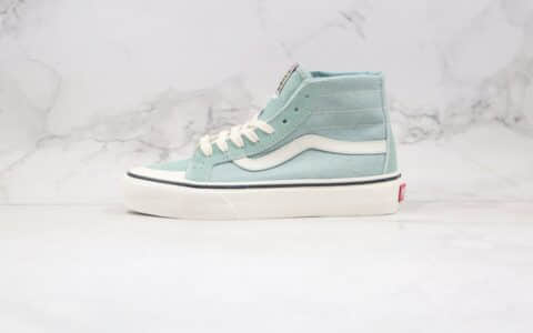 万斯Vans SK8-Hi SF x Off-White公司级版本高帮半月包头薄荷绿色硫化板鞋原盒原标