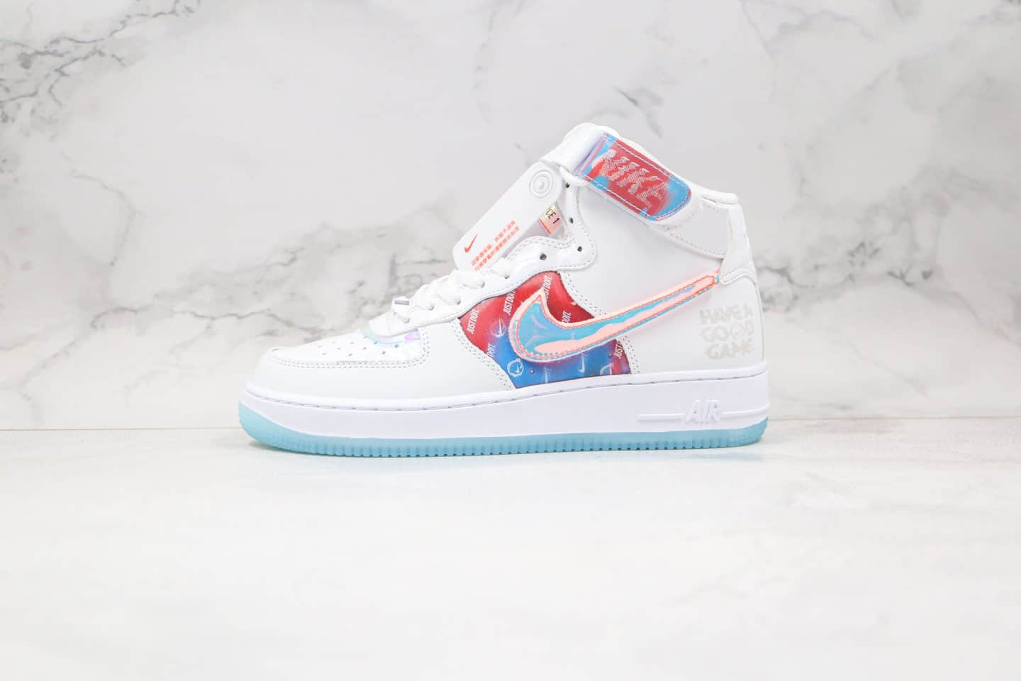 耐克Nike Air Force 1 Hi LX“Good Game”纯原版本高帮AF1空军一号电玩像素炫彩镭射换钩原标原盒 货号：DC2111-191