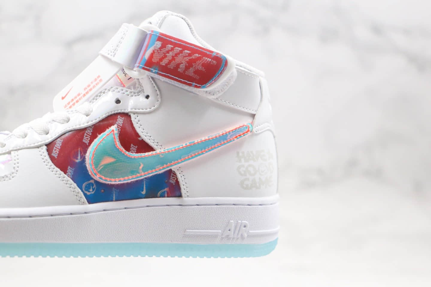 耐克Nike Air Force 1 Hi LX“Good Game”纯原版本高帮AF1空军一号电玩像素炫彩镭射换钩原标原盒 货号：DC2111-191