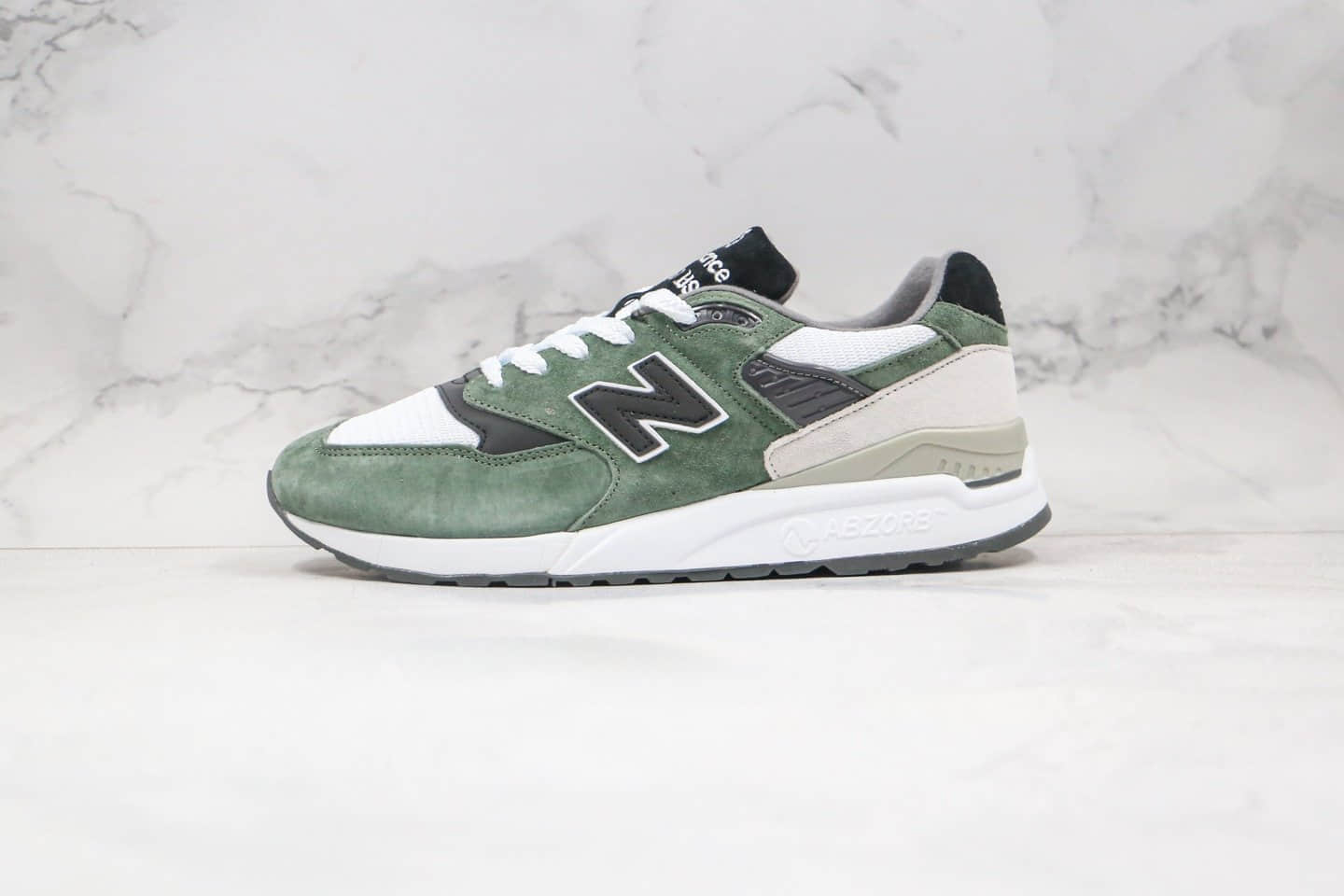 新百伦New Balance 998纯原版本美产NB998复古慢跑鞋绿色原档案数据开发 货号：M998BCA