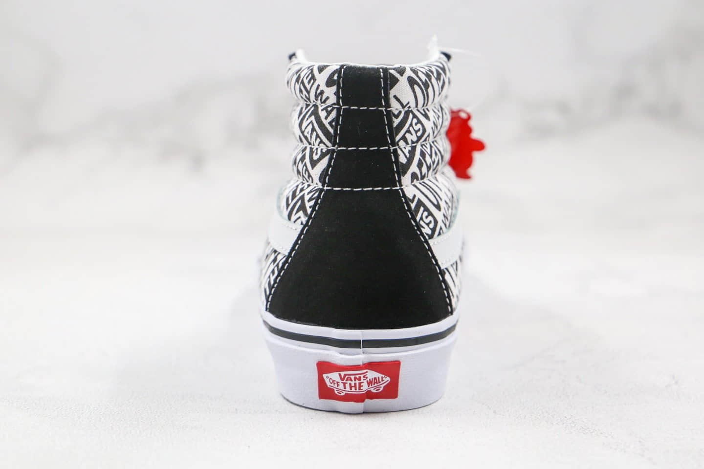 万斯Vans sk8 hi x OFF THE WALL高帮OW联名款公司级版本字母印花黑白色硫化板鞋原档案数据开发