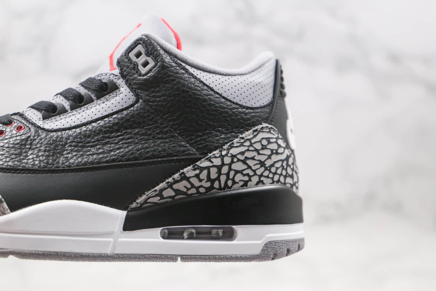 乔丹Air Jordan 3 Retro Black Cement纯原版本爆裂纹黑灰色AJ3黑水泥篮球鞋原档案数据开发 货号：854262-001