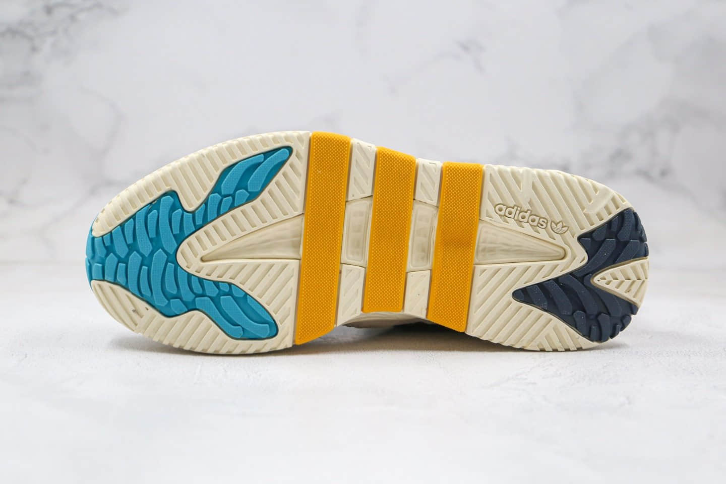 阿迪达斯adidas Originals Niteball纯原版本复古老爹鞋街球系列米白黄黑蓝色原盒原标原楦头纸板打造 货号：FV4842