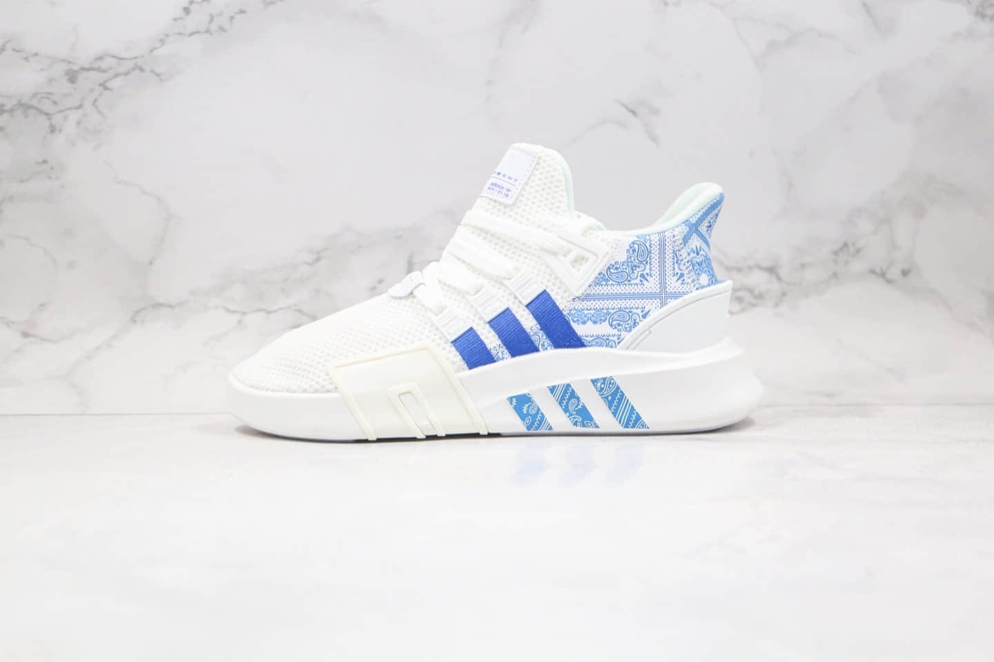 阿迪达斯Adidas EQT BASK ADV纯原版本三叶草EQT慢跑鞋支撑者系列青花瓷白蓝色原盒原标 货号：FV4537