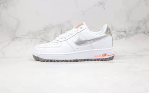 耐克Nike Air Force 1 Low纯原版本低帮空军一号马赛克像素白黑银色板鞋内置全掌Sole气垫 货号：DB1558-100