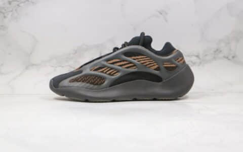 阿迪达斯Adidas yeezy 700V3纯原版本椰子700V3异形黑褐色爆米花跑鞋原档案数据开发原盒原标 货号：GY0189