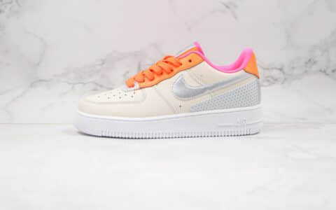 耐克Nike Air Force 1 Premium纯原版本低帮空军一号灰橙银色板鞋内置气垫原档案数据开发 货号：CT1992-101