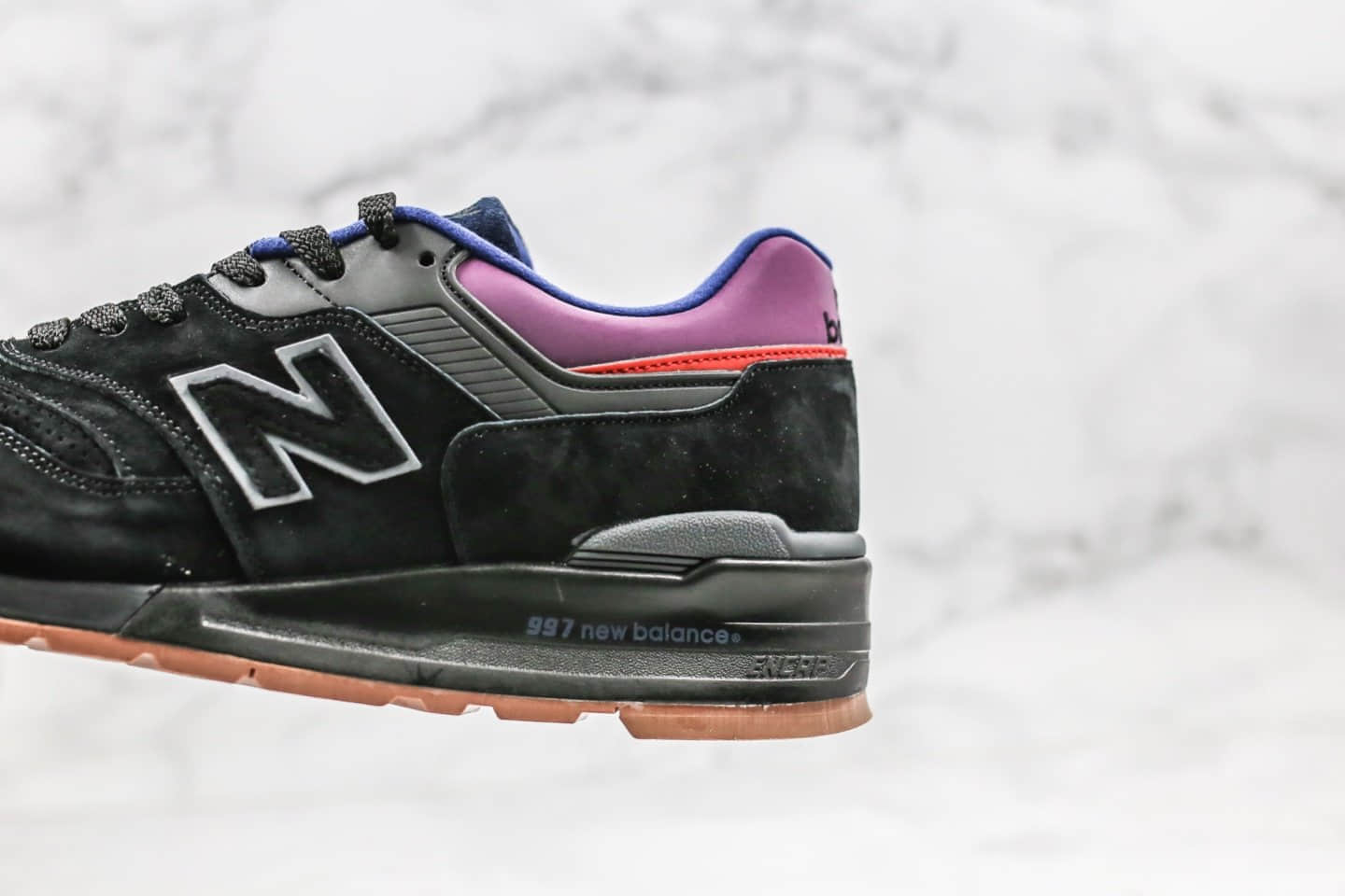 新百伦New Balance M997纯原版本复古慢跑鞋NB997黑紫色原档案数据开发 货号：M997CSS