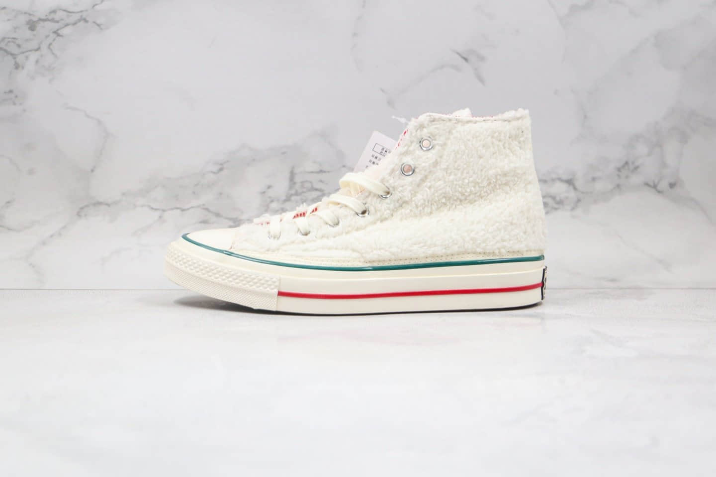 匡威Converse Chuck70公司级版本高帮羊羔毛加绒硫化板鞋白色原档案数据开发 货号：170048C